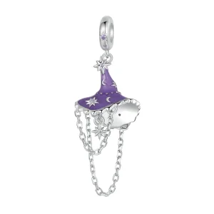 (image for) PANDORA Style Glow in the Dark Witch Hat Dangle - SCC2894