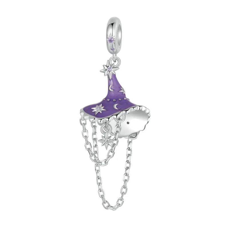 (image for) PANDORA Style Glow in the Dark Witch Hat Dangle - SCC2894 - Product Image