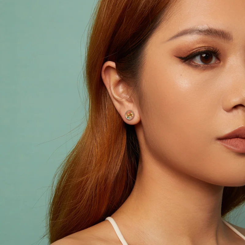 (image for) PANDORA Style Gold elephant earrings - SCE1794 - View 9