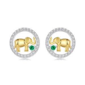 (image for) PANDORA Style Gold elephant earrings - SCE1794