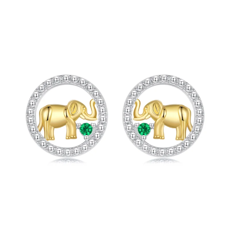 (image for) PANDORA Style Gold elephant earrings - SCE1794 - Product Image