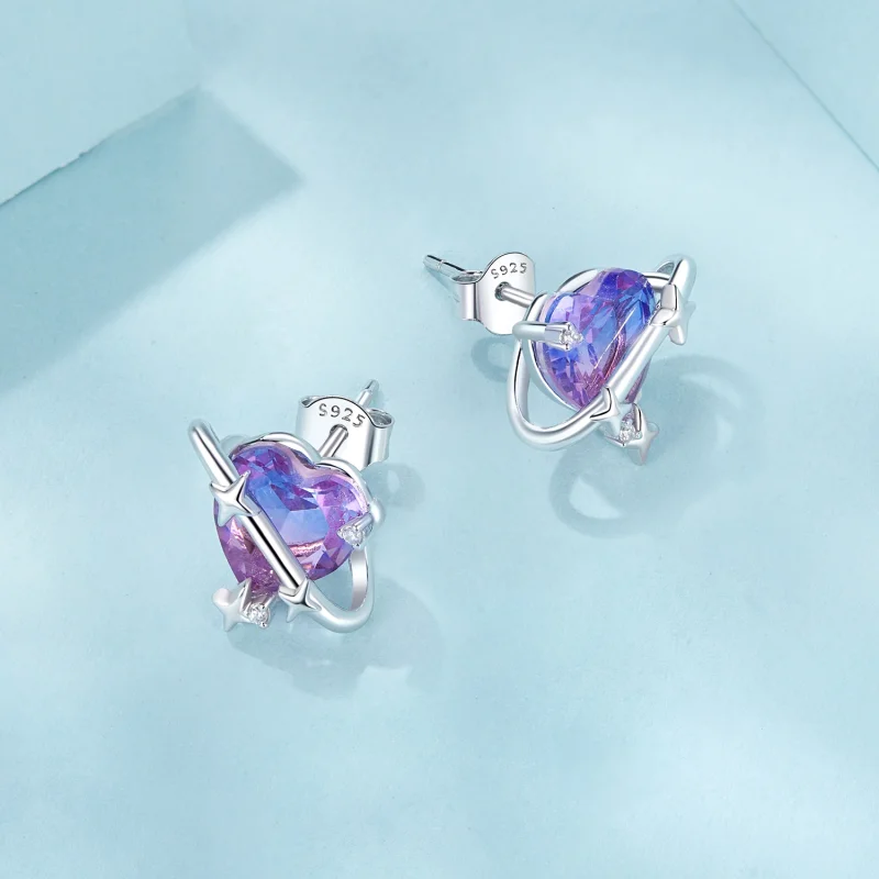 (image for) PANDORA Style Gradient starry sky earrings - SCE1768 - View 3