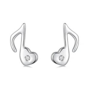 (image for) PANDORA Style Heart music note earrings - SCE1805