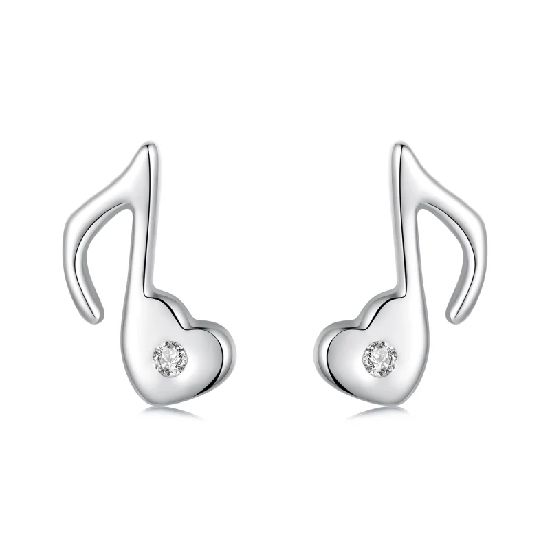 (image for) PANDORA Style Heart music note earrings - SCE1805 - Product Image