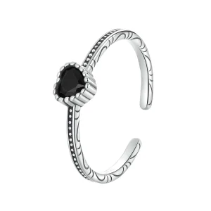 PANDORA Style Heart of Darkness Opening Open Ring - SCR1074-E (image for) PANDORA Style Heart of Darkness Opening Open Ring - SCR1074-E
