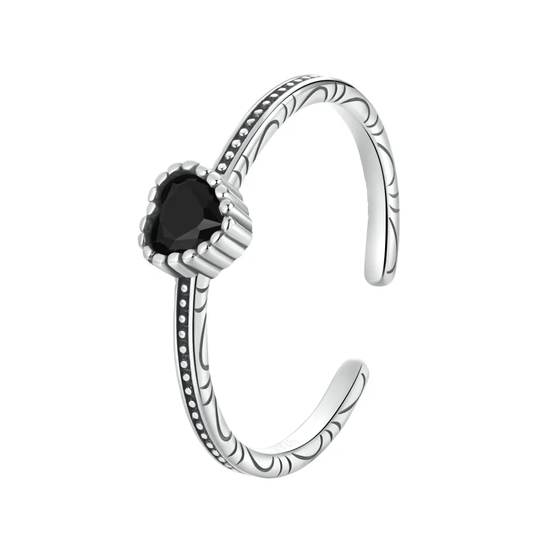 (image for) PANDORA Style Heart of Darkness Opening Open Ring - SCR1074-E - Product Image