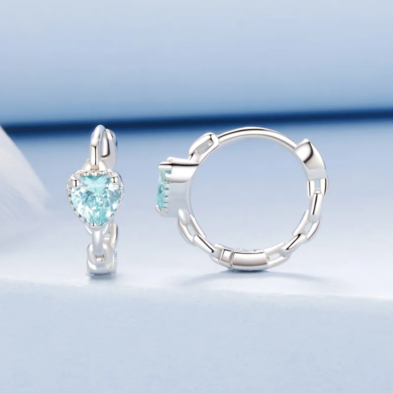 (image for) PANDORA Style Heart of the Sea Earrings - BSE1099 - View 2