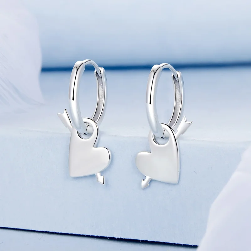 (image for) PANDORA Style Heart-piercing earrings - BSE1082 - View 2