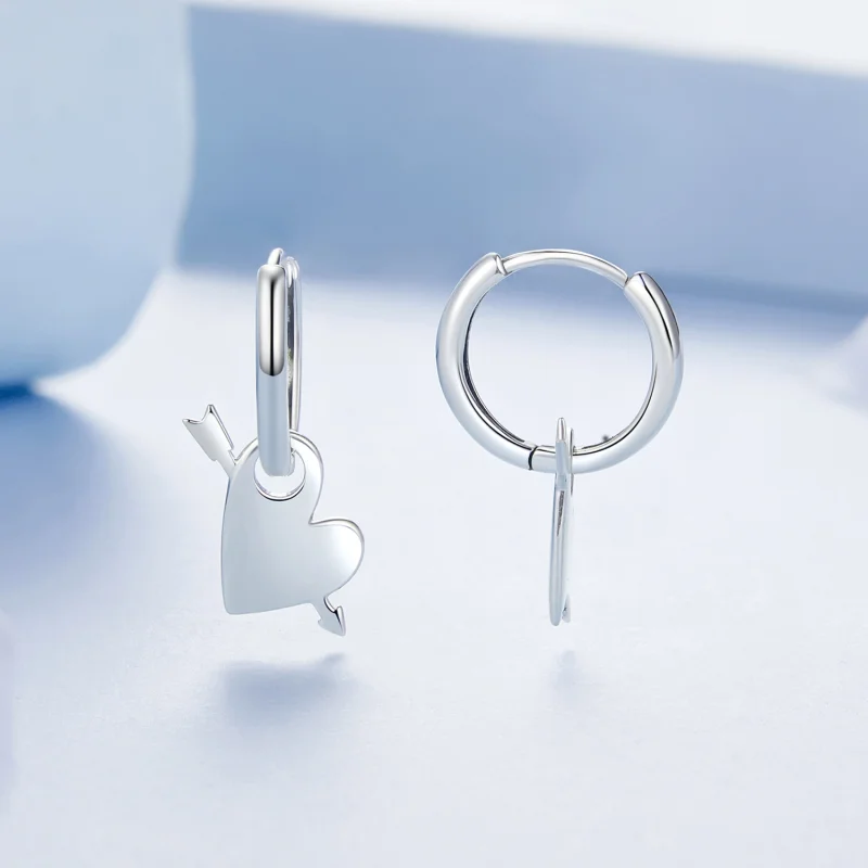 (image for) PANDORA Style Heart-piercing earrings - BSE1082 - View 3