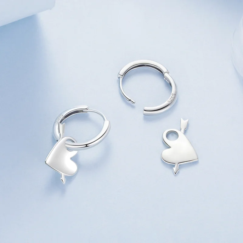 (image for) PANDORA Style Heart-piercing earrings - BSE1082 - View 4