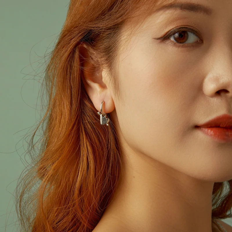 (image for) PANDORA Style Heart-piercing earrings - BSE1082 - View 10