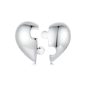 (image for) PANDORA Style Heart puzzle earrings - SCE1770