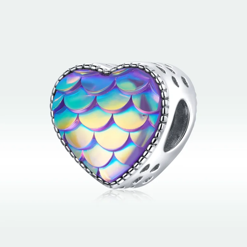 (image for) PANDORA Style Heart scale beads - BSC433 - View 2