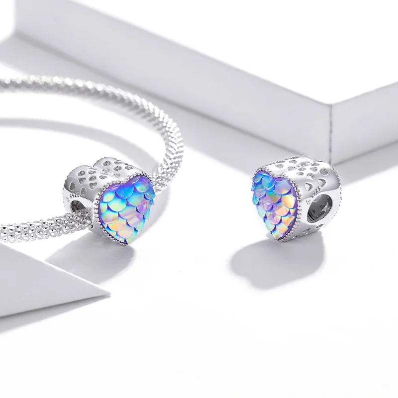 (image for) PANDORA Style Heart scale beads - BSC433 - View 3