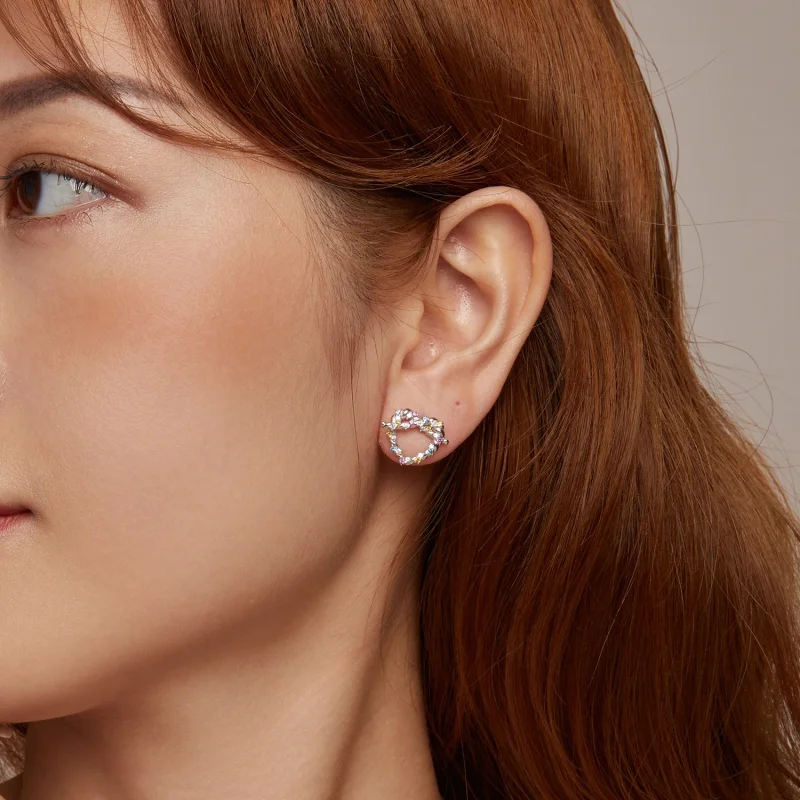 (image for) PANDORA Style Heart twist earrings - SCE1776 - View 9