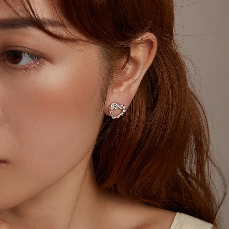 (image for) PANDORA Style Heart twist earrings - SCE1776 - View 10