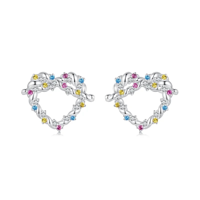 (image for) PANDORA Style Heart twist earrings - SCE1776 - Product Image