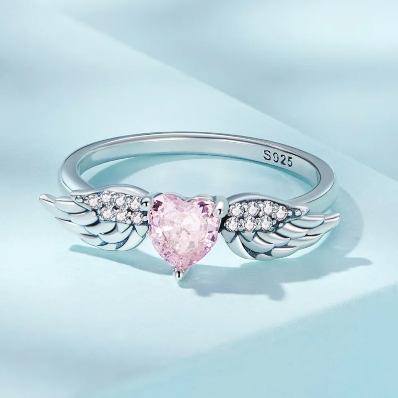 (image for) Pandora Style Heart Wing Ring - SCR874 - View 8