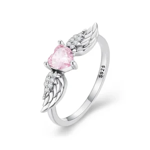 (image for) Pandora Style Heart Wing Ring - SCR874