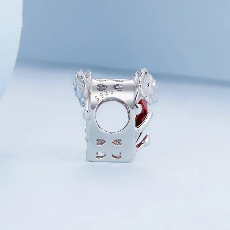 (image for) PANDORA Style January birthstone heart charm - BSC660-1 - View 3