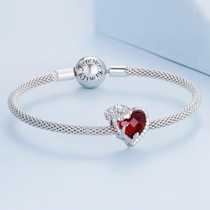 (image for) PANDORA Style January birthstone heart charm - BSC660-1 - View 4
