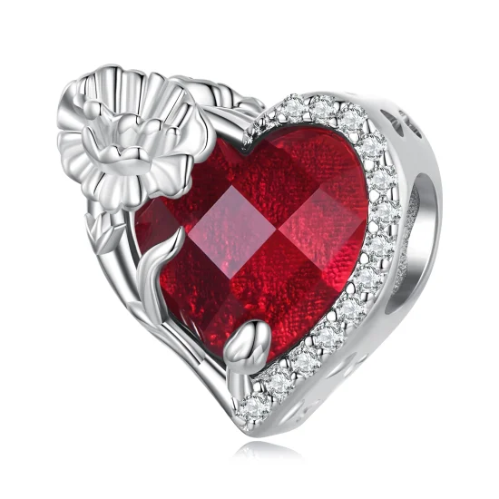 (image for) PANDORA Style January birthstone heart charm - BSC660-1