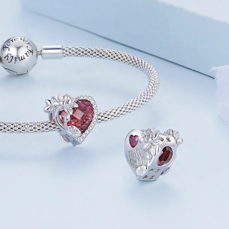 (image for) PANDORA Style July birthstone heart charm - BSC660-7 - View 5