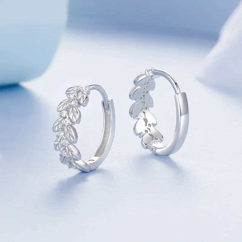 (image for) PANDORA Style Leaf earrings - BSE1086 - View 3