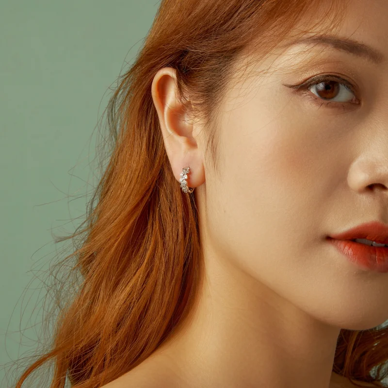 (image for) PANDORA Style Leaf earrings - BSE1086 - View 9