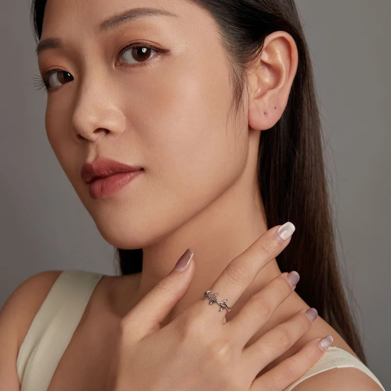 (image for) PANDORA Style Leaf Ring - BSR581 - View 3