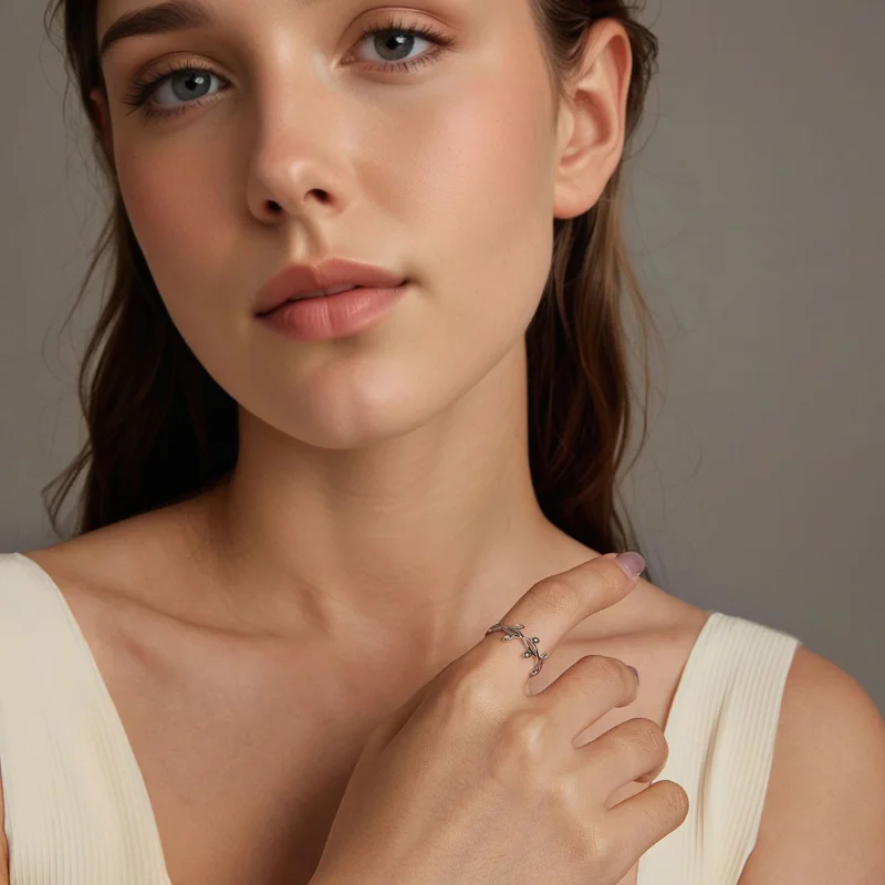 (image for) PANDORA Style Leaf Ring - BSR581 - View 8