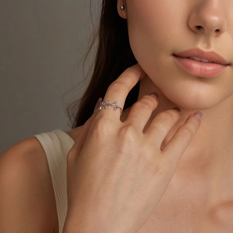 (image for) PANDORA Style Leaf Ring - BSR581 - View 9