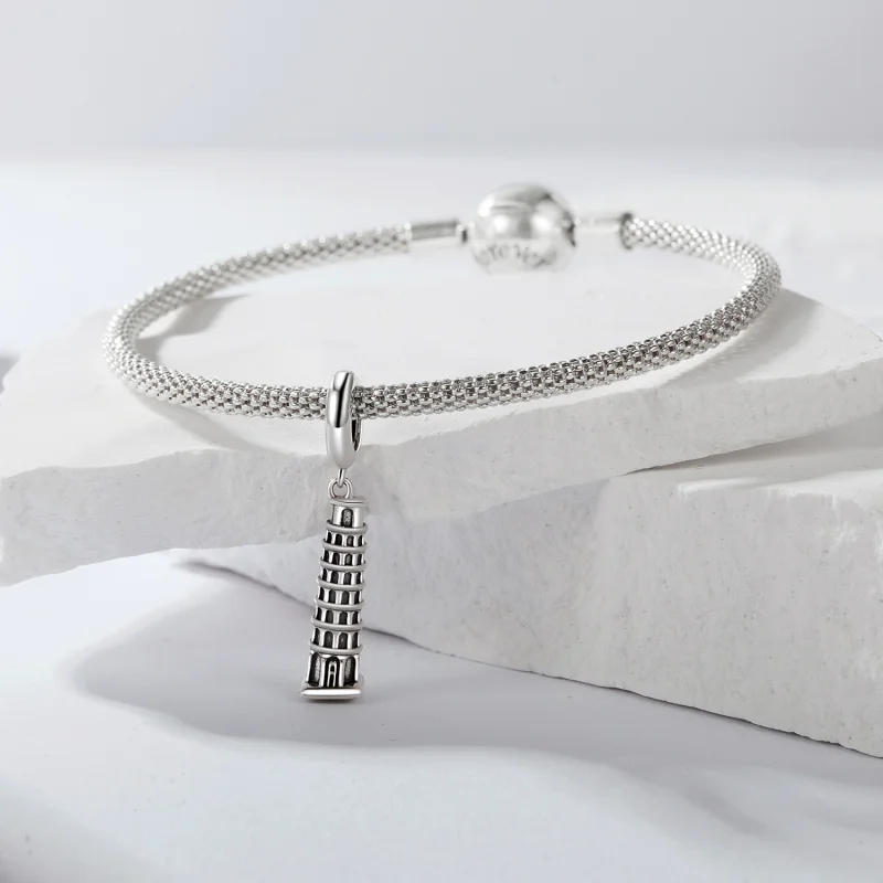 (image for) PANDORA Style Leaning Tower of Pisa Pendant - SCC2876 - View 4