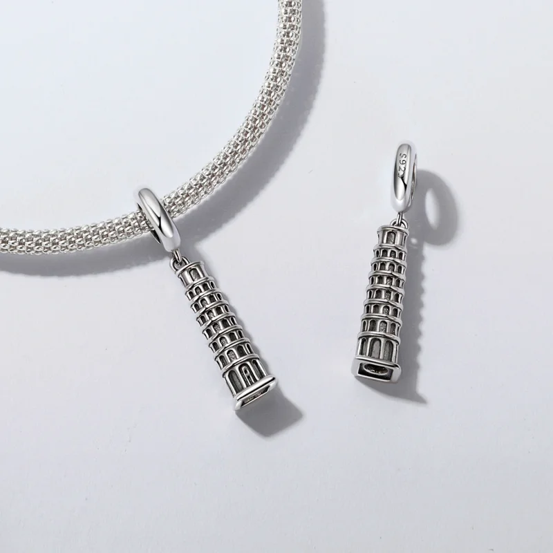 (image for) PANDORA Style Leaning Tower of Pisa Pendant - SCC2876 - View 5