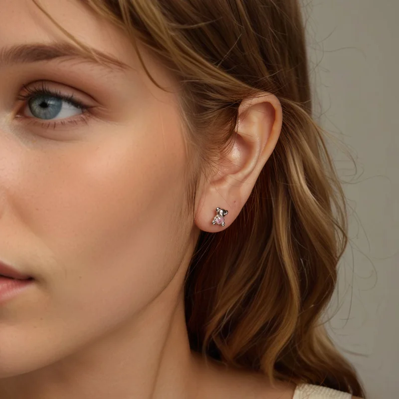 (image for) PANDORA Style Love Bear Earrings - SCE1774 - View 7