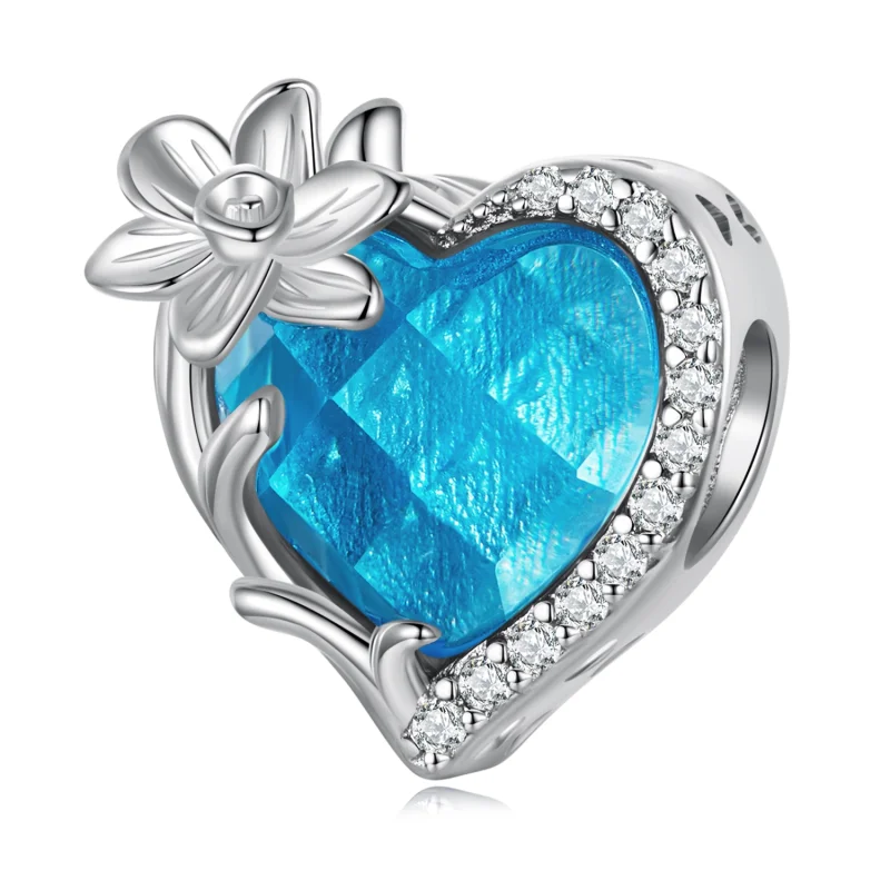 (image for) PANDORA Style March birthstone heart charm - BSC660-3 - Product Image