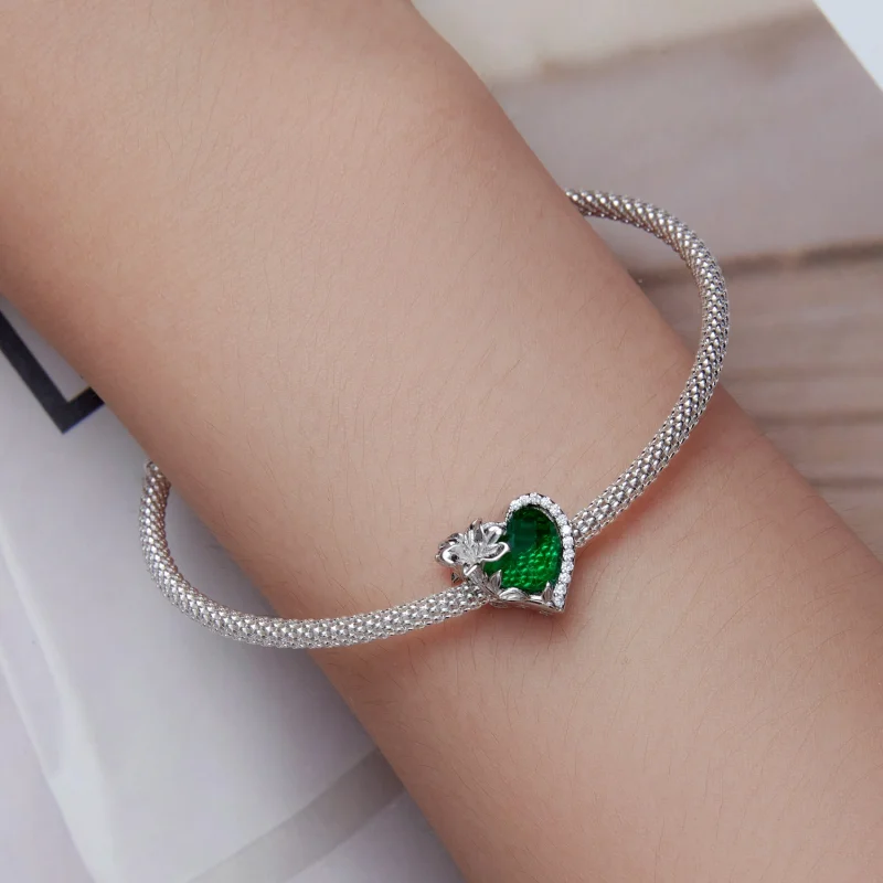 (image for) PANDORA Style May birthstone heart charm - BSC660-5 - View 6