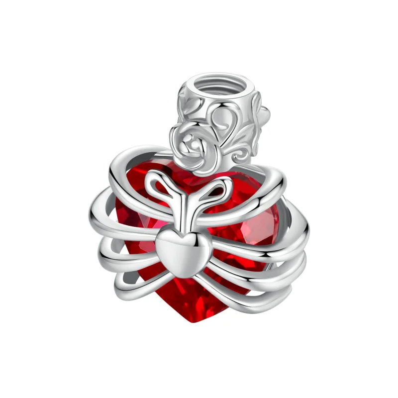 (image for) PANDORA Style Memorial Rose Red Heart Dangle - BSC1058-RD - View 8