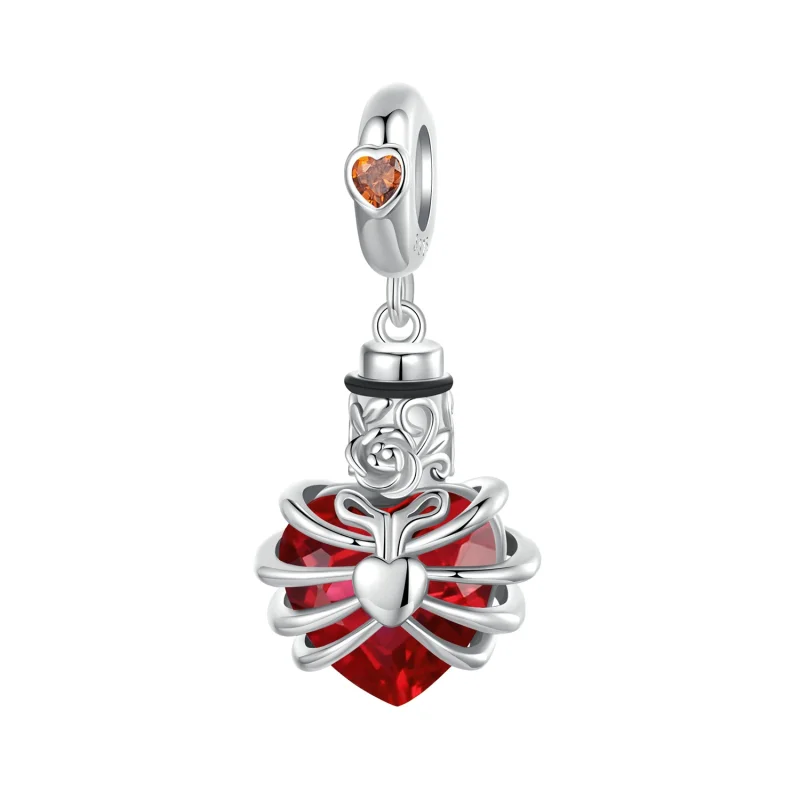 (image for) PANDORA Style Memorial Rose Red Heart Dangle - BSC1058-RD - View 9