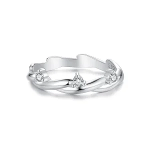 (image for) Pandora Style Minimalist Knotted Bead Ring - BSR586