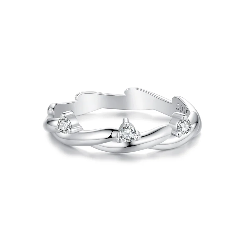 (image for) Pandora Style Minimalist Knotted Bead Ring - BSR586 - Product Image