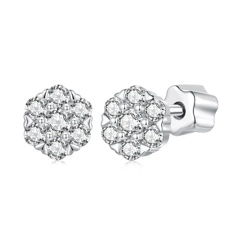 (image for) PANDORA Style Moissanite earrings (with one certificate) - MSE059 - Product Image