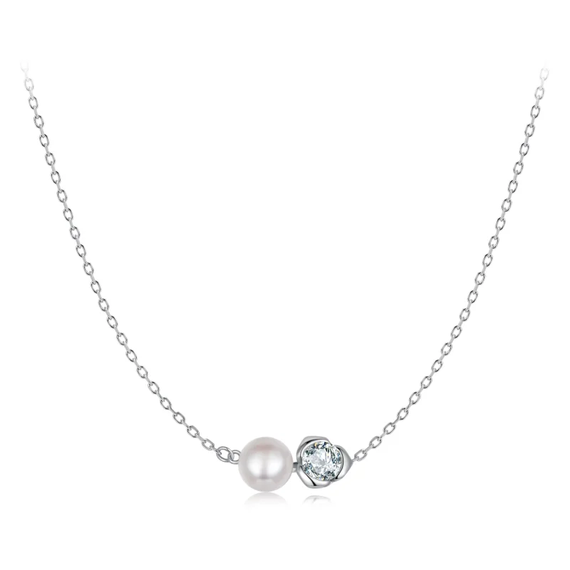 (image for) PANDORA Style Moissanite Rose Necklace (with one certificate) - MSN040 - Product Image