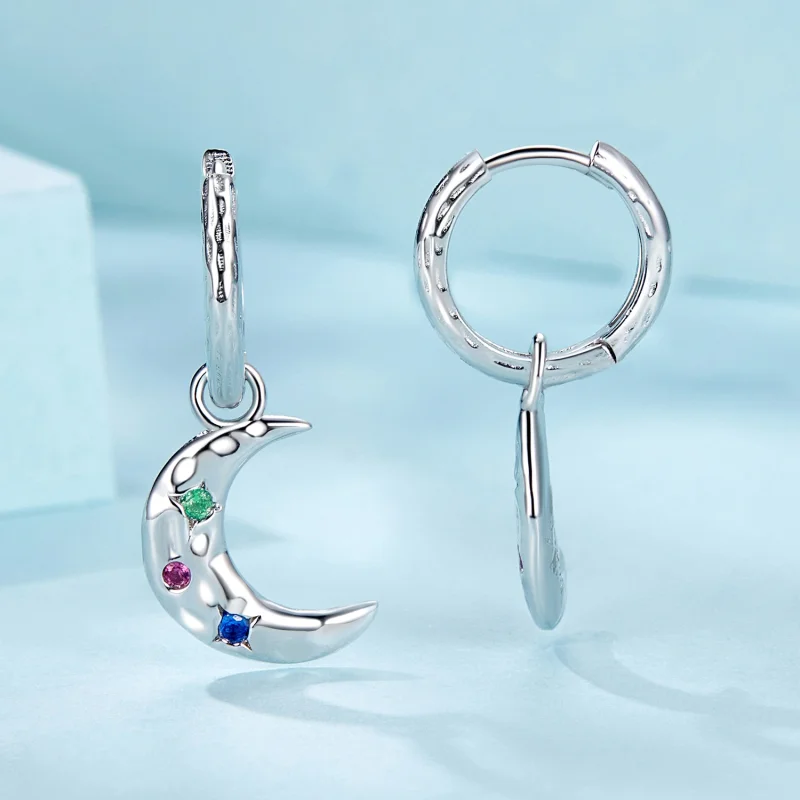 (image for) PANDORA Style Moon Earrings - SCE1778 - View 3