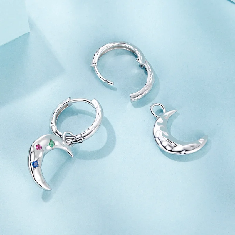 (image for) PANDORA Style Moon Earrings - SCE1778 - View 4