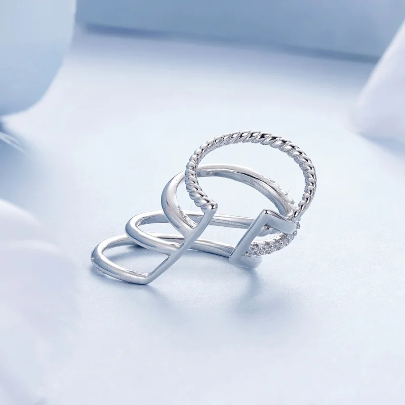 (image for) PANDORA Style Multi-layered ear cuff - BSE1063 - View 4