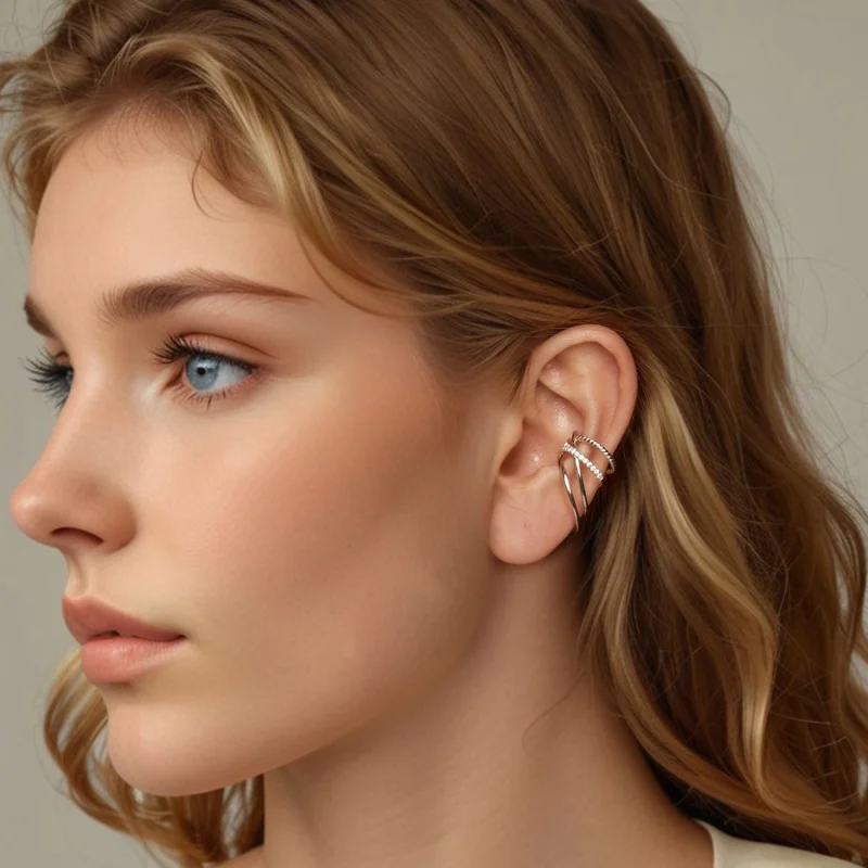 (image for) PANDORA Style Multi-layered ear cuff - BSE1063 - View 7