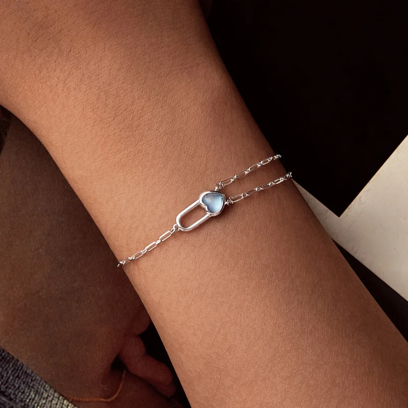 (image for) PANDORA Style Natural Aquamarine Bracelet - BSB191 - View 5