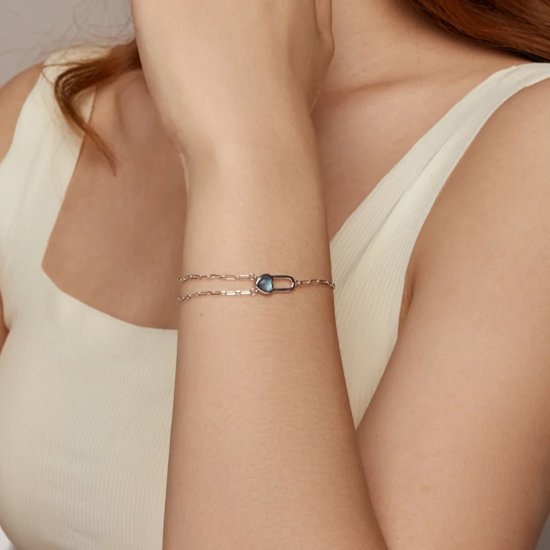 (image for) PANDORA Style Natural Aquamarine Bracelet - BSB191 - View 9