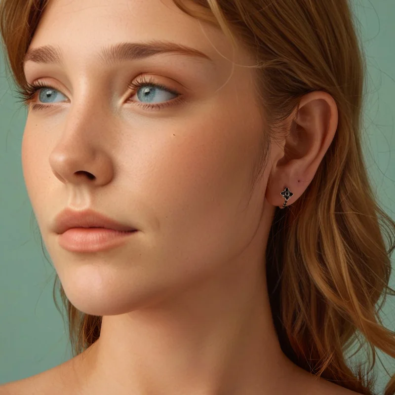 (image for) PANDORA Style Night Flower Earrings - SCE1801 - View 7